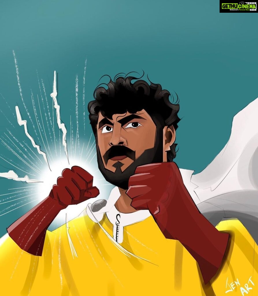 Antony Varghese Instagram - One punch Dony🥊 @antony_varghese_pepe RDX character concept art . . #rdx #antonyvarghese #onepuchman #saitama #shanenigam #rdxmovie #neerajmadhav #boxing #onepunch