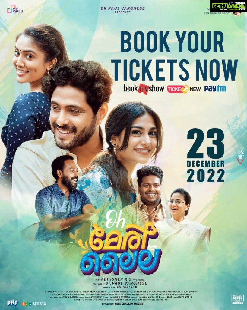 Antony Varghese Instagram - #OHMERILAILA From tomorrow! Bookings Open Now! #OHMERILAILA in cinemas from Dec 23rd! Book your tickets now : http://bitly.ws/y8jY