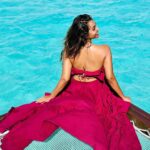 Anupriya Goenka Instagram - Blissssssssss🌸 Wearing @trazenie @tlmconsultancy @nidhikurda 📷 @sarvesh_shashi 🤗 #moods #ocean #peace #fyp