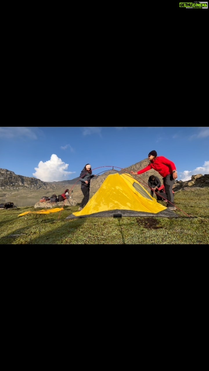 Anurita Jha Instagram - Tarsar marsar trek 🌸🌱🌼 The joy of pitching and removing your own tents . Its not only the hikes and walks that are fascinating .. it’s also the simplicity one learns during hikes… This trek was also with my fav person to travel with ..lets travel soon @beri.roopali i missing mountains 🌱🌍🌼 Thanks to @indiahikes for making us learn this and become a more confident hiker 👏 . . . . . . . . . . . . . . . . . #reels #reelsindia #reelsvideo #hiker #hikergirl #sólo #solotravel #kashmir #tarsarmasartrek