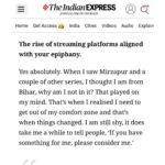 Anurita Jha Instagram – Spoken from the heart and written as conveyed with such respect and honesty..

Struggles are for real, and u choose to walk the path you have choosen for yourself, with or without any support.. 
it’s all a part of getting stronger,mature, humble and more focused.. 

My Journey as an actor that started from Gangs of Wasseypur up until now has been put down beautifully by @justinjrao for @indianexpress 
Thank you ☺️🌼🌼
.
.
.
.
.
.
.
#actor #actorslife #myjourney