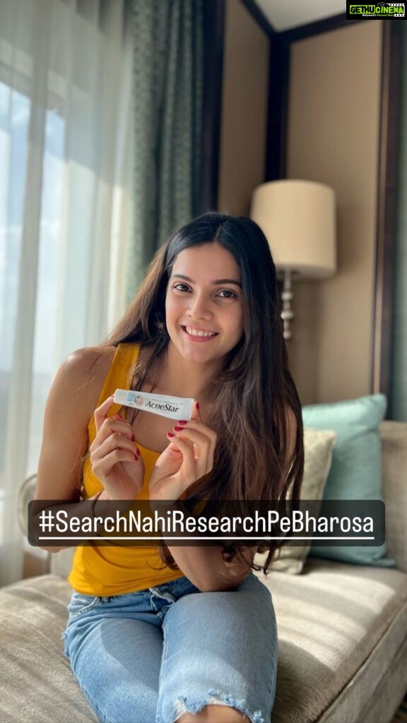 Ashrita Shetty Instagram - Say goodbye to acne and hello to clear and happy skin with AcneStar Gel. AcneStar Gel ke saath ab Search Nahi Reasearch Pe Bharosa karo Visit @acnestar_ Instagram page to participate in #SearchNahiResesearchPeBharosa contest. Share your weirdest search result to tackle Acne and win exciting prizes. #AcneStar #AcneStarGel #Face #Gel #ad #acnefreeskin #Acne #Pimple #skincare #skin #beauty #care