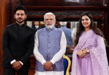 Ashrita Shetty Instagram - Privileged to have met our honourable Prime minister @narendramodi ji 🇮🇳✨ Thank you for inviting us Raj Bhavan Karnataka Bangalore