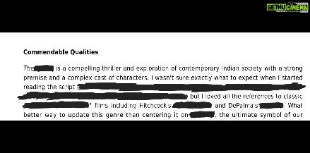 Ashwin Kakumanu Instagram - Last week , I entered my screenplay in the'Big Break', Final Drafts screenwriting competition. This was the feedback I received on my writing when I woke up on my birthday. Anyone who's known me since I was a kid knows all I did was carry around a camera and say I wanted to tell stories. So this was extra special to wake up to and get feedback from a neutral professional screenplay analyst from the other end of the world. I have no idea whether it will win or qualify for anything in the competition, and I hope to make this movie soon. But for today, I'm taking in life's small wins. It's not too late to sharpen or pick up another skill. Good vibes only 🧿 #writer #filmmaker #actor