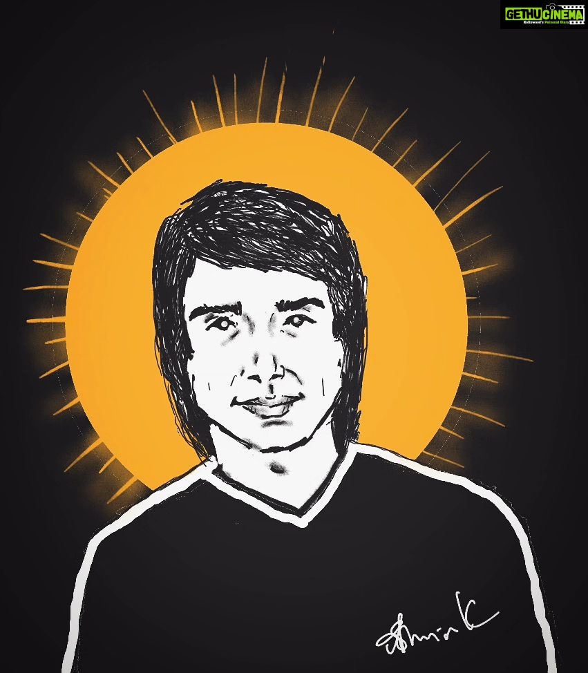 Ashwin Kakumanu Instagram - Doodle for the day. Jackie Chan meets SRK meets Raghuvaran. Who do you see? #art #enlightenment #digitaldoodle #digitaldrawing #doodlefortheday #s23ultra