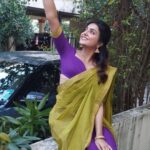 Avantika Mishra Instagram - A purple🦜 💜 . . Outfit by @studio_l_by_lini