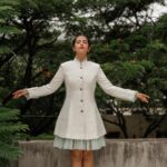 Avika Gor Instagram - 🍃🌦️ Styling @soigne_official_ Photography @rohan.foto Makeup @blenditlikesana Outfit @label_natalia_livingston Space @visualcraftsmensph
