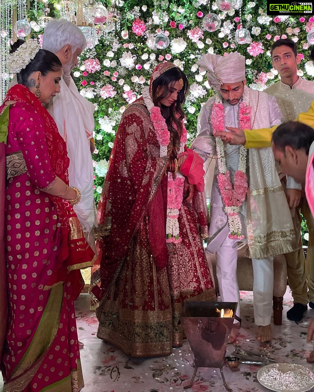 Avika Gor Instagram - Meet the most beautiful bride ever.❤️ You precious thing!!!!! @krishnavbhatt I’m so so sooooo happy for you! Watch this daddy’s lil girl say “I love you papa” in the last video 🥹💕 You have my heart!!!!! Oh god! I have happy tears even while typing this🥹. @yellow_flash100 thank you for loving this mad woman the way you do! Love you both so much!!!! 😘