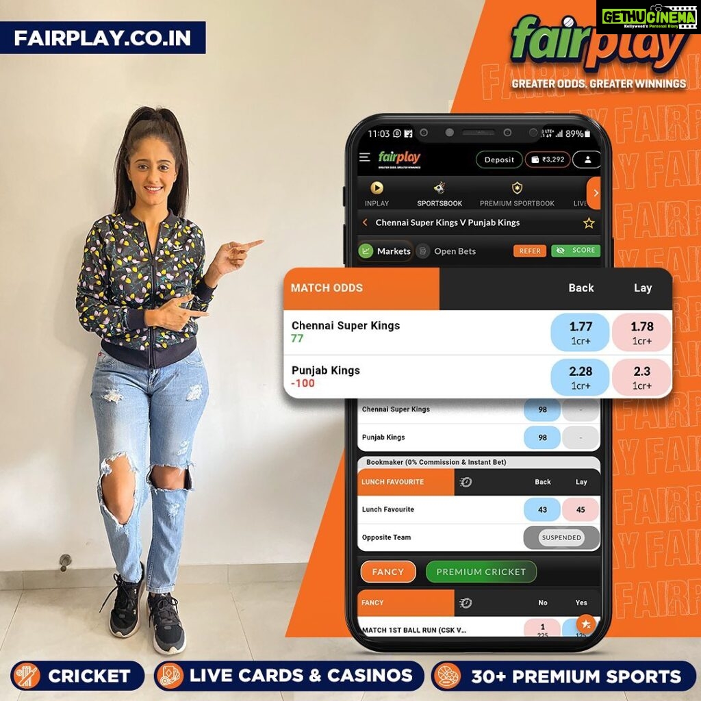 Ayesha Singh Instagram - Use Affiliate Code AYESHA300 to get a 300% first and 50% second deposit bonus. @fairplay_india IPL is in an exciting second half, full of twists and turns. Don't miss out on placing bets on your favourite teams and players only with FairPlay, India's best sports betting exchange. 🏆🏏 Make it big by betting on your favorite teams and players. Plus, get an exclusive 5% loss-back bonus on every IPL match. 💰🤑 Don't miss out on the action and make smart bets with FairPlay. 😎 Instant Account Creation with a few clicks! 🤑300% 1st Deposit Bonus & 50% 2nd Deposit Bonus, 9% Recharge/Redeposit Lifelong Bonus/10% Loyalty Bonus/15% Referral Bonus 💰5% lossback bonus on every IPL match. 👌 Best Market Odds. Greater Odds = Greater Winnings! 🕒⚡ 24/7 Free Instant Withdrawals Setted in 5 Minutes Register today, win everyday 🏆 #ad #IPL2023withFairPlay #IPL2023 #IPL #Cricket #T20 #T20cricket #FairPlay #Cricketbetting #Betting #Cricketlovers #Betandwin #IPL2023Live #IPL2023Season #IPL2023Matches #CricketBettingTips #CricketBetWinRepeat #BetOnCricket #Bettingtips #cricketlivebetting #cricketbettingonline #onlinecricketbetting