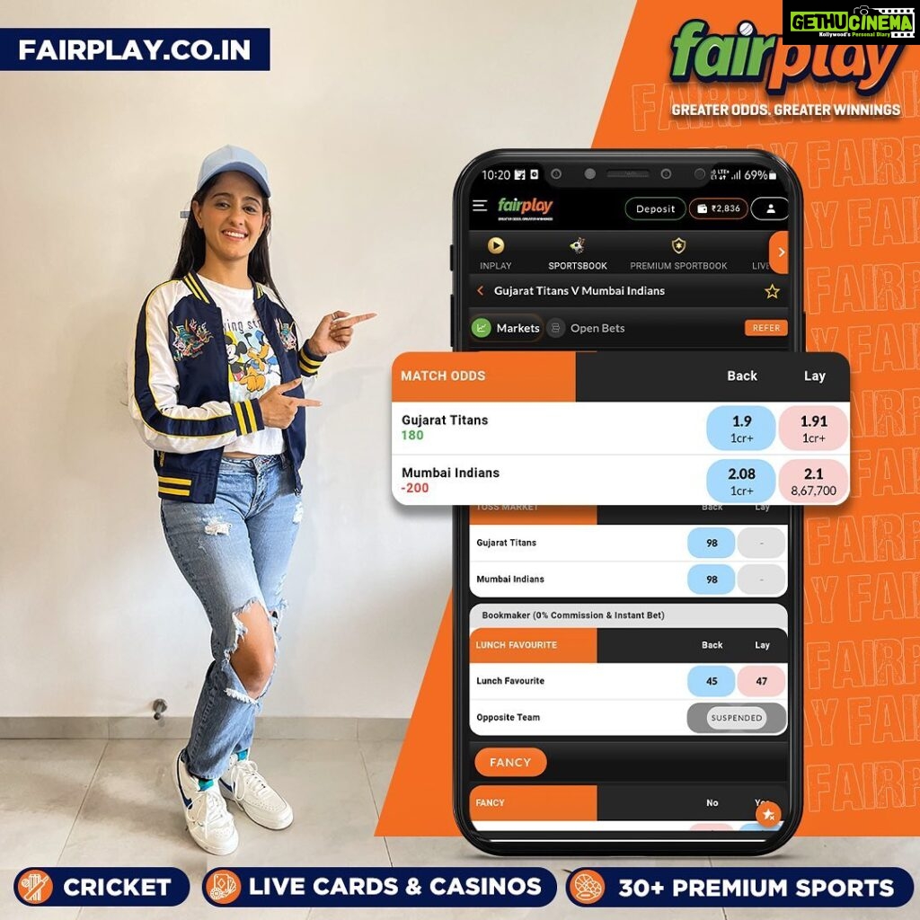 Ayesha Singh Instagram - Use Affiliate Code AYESHA300 to get a 300% first and 50% second deposit bonus. IPL fever is at its peak, so gear up to place your bets only with FairPlay, India's best sports betting exchange. 🏆🏏 Earn big by backing your favorite teams and players. Plus, get an exclusive 5% loss-back bonus on every IPL match. 💰🤑 Don't miss out on the action and make smart bets with FairPlay. 😎 Instant Account Creation with a few clicks! 🤑300% 1st Deposit Bonus & 50% 2nd deposit bonus with FREE GOLD loyalty status - up to 9% Recharge/Redeposit Bonus lifelong! 💰5% lossback bonus on every IPL match. 😍 Best Loyalty Plan – Up to 10% Loyalty bonus. 🤝 15% referral bonus across FairPlay & Turnover Bonus as well! 👌 Best Odds in the market. Greater Odds = Greater Winnings! 🕒 24/7 Free Instant Withdrawals ⚡Fastest Settlements within 5mins Register today, win everyday 🏆 #ad #IPL2023withFairPlay #IPL2023 #IPL #Cricket #T20 #T20cricket #FairPlay #Cricketbetting #Betting #Cricketlovers #Betandwin #IPL2023Live #IPL2023Season #IPL2023Matches #CricketBettingTips #CricketBetWinRepeat #BetOnCricket #Bettingtips #cricketlivebetting #cricketbettingonline #onlinecricketbetting