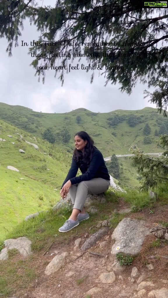 Bhanushree Mehra Instagram - Ever feel like life’s racing by? Those quick moments remind us to slow down and see what really counts ! For me, those unhurried leisurely walks through the hills are pure therapy. What about you? How do you unwind and slow down? Dalhousie Himachal India.