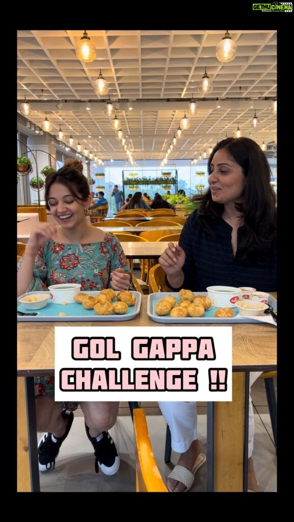 Bhanushree Mehra Instagram - Nothing beats a little friendly competition...especially when it involves pani poori.. Let’s see who can eat the most in one minute !!🏆🍴🤪