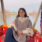 Bhanushree Mehra Instagram - Witnessing the beauty of the sun setting over Dal Lake, a moment of pure bliss ! . . . . . . . . . . #shikararide #srinagar #dallake #sunset #kashmir Srinagar, Jammu and Kashmir