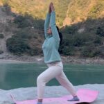 Bhanushree Mehra Instagram - Missing these peaceful & rejuvenating moments spent practising yoga by the river at @ragarishikesh . . . . . #findyourpeace #mindfulmovement #yogabytheriver #rishikesh Rishikesh