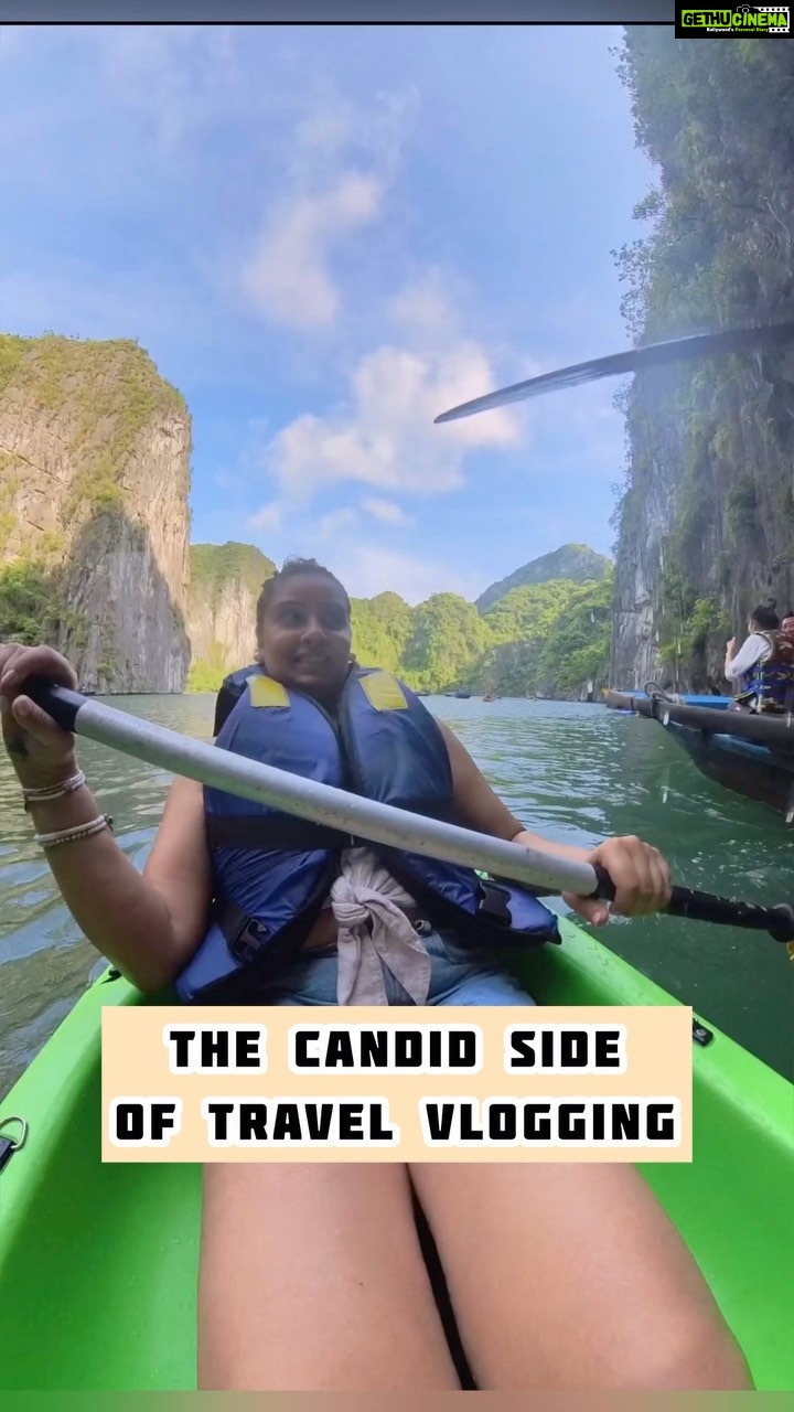 Bhanushree Mehra Instagram - Sharing some funny, downright chaotic moments my camera captured during our adventures in Vietnam ! π @mehakanand29 . . . . . . . . #halongbay #misadventures #kayakingfails #behindthescenes #vietnamedition Ha Long Bay, Vietnam