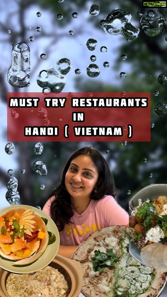 Bhanushree Mehra Instagram - Must try restaurants in Hanoi ! Craving a delicious meal in Hanoi? Look no further! Check out my favorite veg and non-veg restaurants in the city & do share this reel with your friends visiting Vietnam ! 1) @gathervietnam - Experience a fusion of Mediterranean and European cuisine at this chic café. It’s a must-visit for food and wellness enthusiasts. 🥗✨ 2) @hanoisocialclub - Unwind at this cozy corner café with artsy decor. Enjoy the laid-back atmosphere and occasional music nights in the heart of the Old Quarter. 🎶☕ 3) @uudamchay - A Vietnamese food paradise for vegetarians. Enjoy the amazing flavors in a stylish indoor setting. 🌱🍽 4) Vi La Chay - Don’t miss this bustling vegetarian restaurant. Try their hot pot and enjoy the vibrant atmosphere! 🥘🌿 5) @ivegan.vietnam - A great spot for a healthy & fulfilling breakfast. Must try the smoothie bowls here ! 🍇 6) @pizza4ps - Indulge in mouthwatering pizzas at this popular spot. With both vegetarian and non-vegetarian options, it’s a pizza lover’s haven! 🍕😋 . . . #hanoieats #vietnamtravel #bestrestaurants #hanoi #topeateries