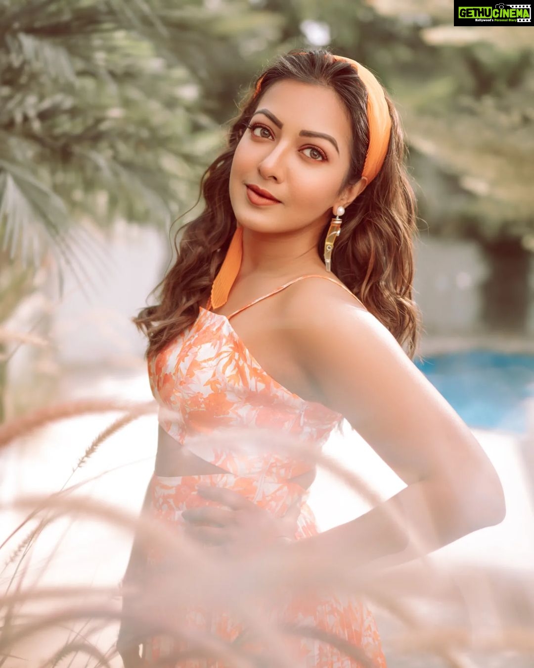 Catherine Tresa Instagram - Grass is happily brown on this side 😜 It's been a while .How have you guys been ? #summervibes #stayingcoolinthisheat☀️😎 #thursdaythoughts #mebeingme Outfit: @labelritukumar Earrings: @suhanipittie Makeup : @makeup_by_lavanya Hair: @venkymakeupstudio Styledby :@stylestatements_by_sushritha Captured by : @adrin_sequeira Assisted by : @venkatbattula1
