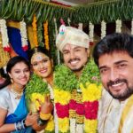 Chandan Kumar Instagram - Happy Married Life @monisha.7 and Shobith ❤️❤️❤️ god bless you both..🎁👏🤩❤️🎊🎊🎉🎉