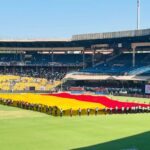 Chandan Kumar Instagram - ಜೈ! ಭಾರತ ಜನನಿಯ ತನುಜಾತೆ,. ಜಯ ಹೇ ಕರ್ನಾಟಕ ಮಾತೆ!  ನಮಗೆ ಹೆಮ್ಮೆಯ ಕ್ಷಣಗಳು.. ❤️❤️ #KCC #LAUNCH Chinnaswamy Stadium