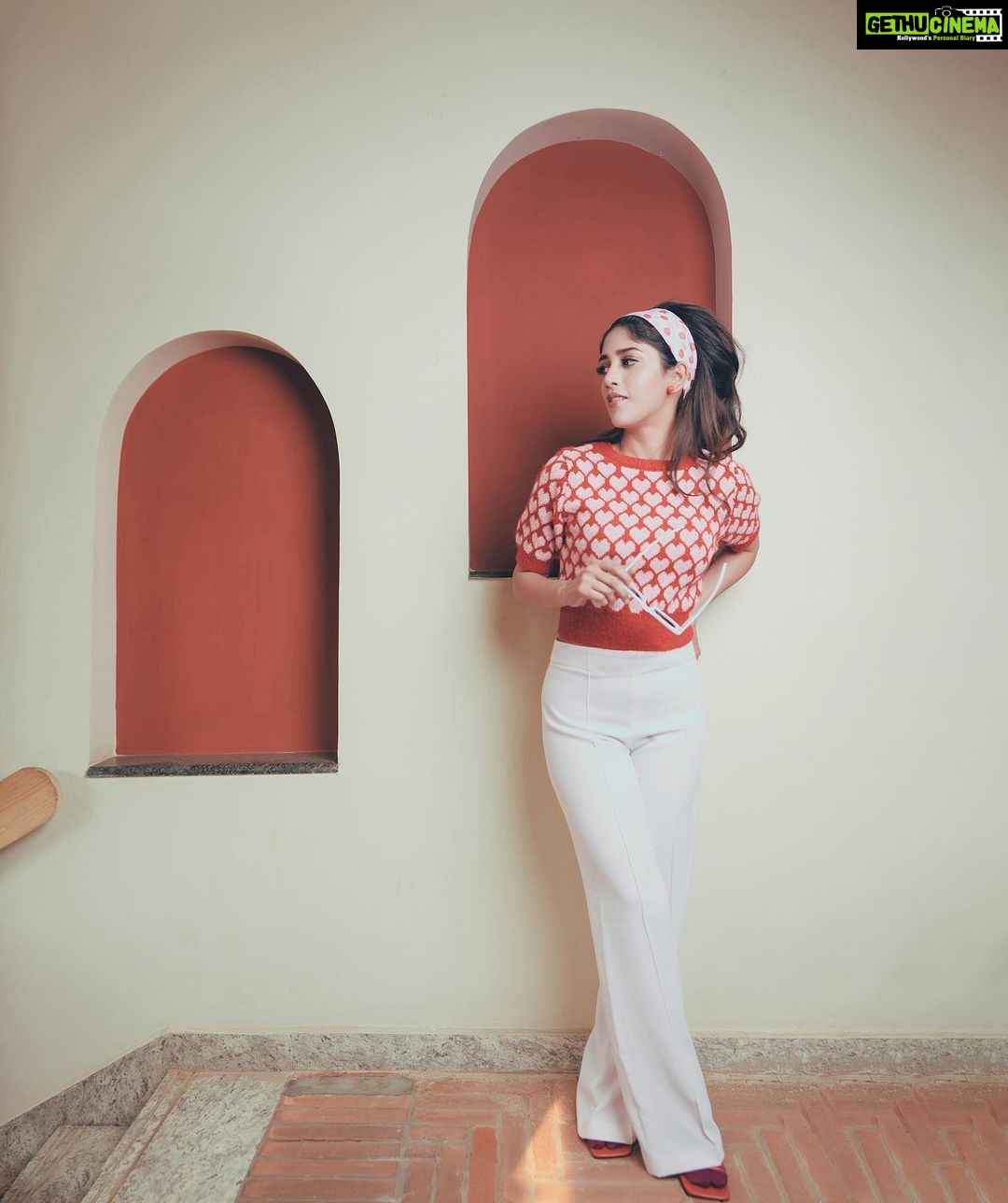 Chandini Chowdary Instagram - Romanticizing my life like I’m in a Wes Anderson film. Photography: @shaktismaran Styling: @aishwarya128 MUAH: @saikrishnabandari assisted by @crafted_hair_by_her Location: @hog_india #wesanderson
