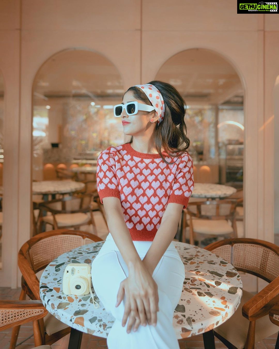 Chandini Chowdary Instagram - Romanticizing my life like I’m in a Wes Anderson film. Photography: @shaktismaran Styling: @aishwarya128 MUAH: @saikrishnabandari assisted by @crafted_hair_by_her Location: @hog_india #wesanderson