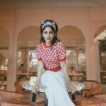 Chandini Chowdary Instagram - Romanticizing my life like I’m in a Wes Anderson film. Photography: @shaktismaran Styling: @aishwarya128 MUAH: @saikrishnabandari assisted by @crafted_hair_by_her Location: @hog_india #wesanderson