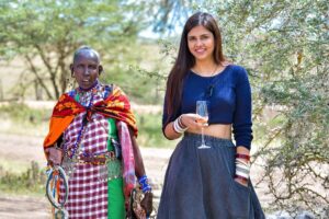 Dalljiet Kaur Instagram - Such warmth and beauty all around. In love with Nairobi, Kenya 🇰🇪 
These pictures were clicked with the beautiful Masai women. They showed me their pierced ears (with reallyyyyy big holes) and told me that in their tradition, when they are around 8 years old, they make a hole that big. It looked painful but they told me they barely remember it. They were giggling, laughing and dancing with me. Their warmth stole my heart. They gave me some bracelets and rings out of love to take back and in turn I bought a few souvenirs from them. It was such an incredible experience.