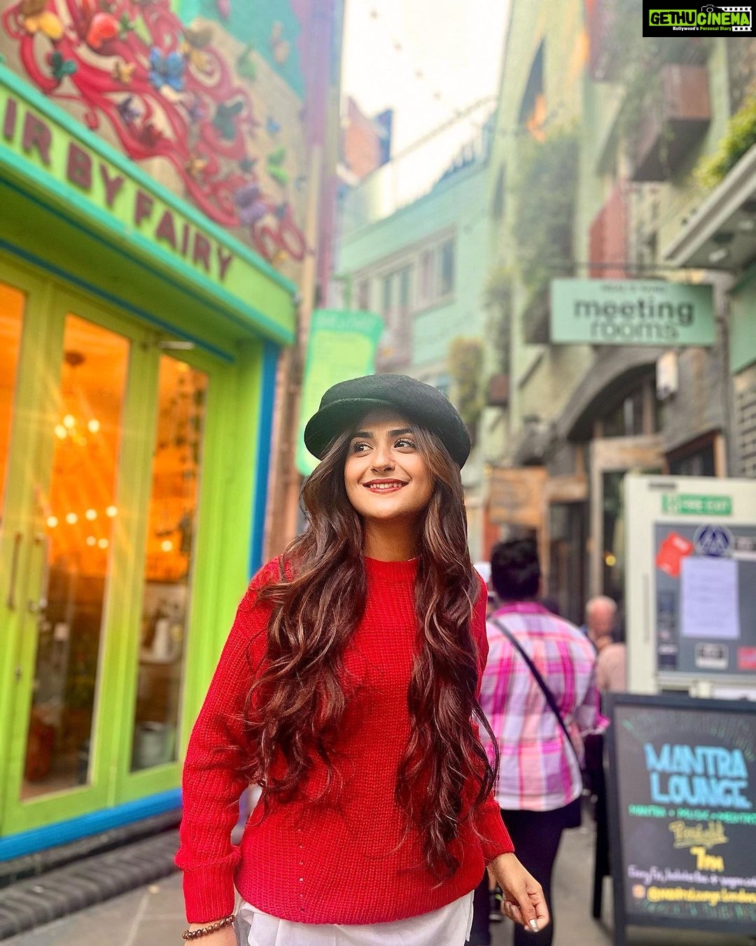 Debattama Saha Instagram - Paint me red ❤️🔥✨ I wish to be there once again! Pictures are for memories, but what you feel at that moment is everything you could’ve asked for in life! . . . . . . . . #manifestation #hope #happy #wish #luck #love #instadaily #london #instagram Neal's Yard