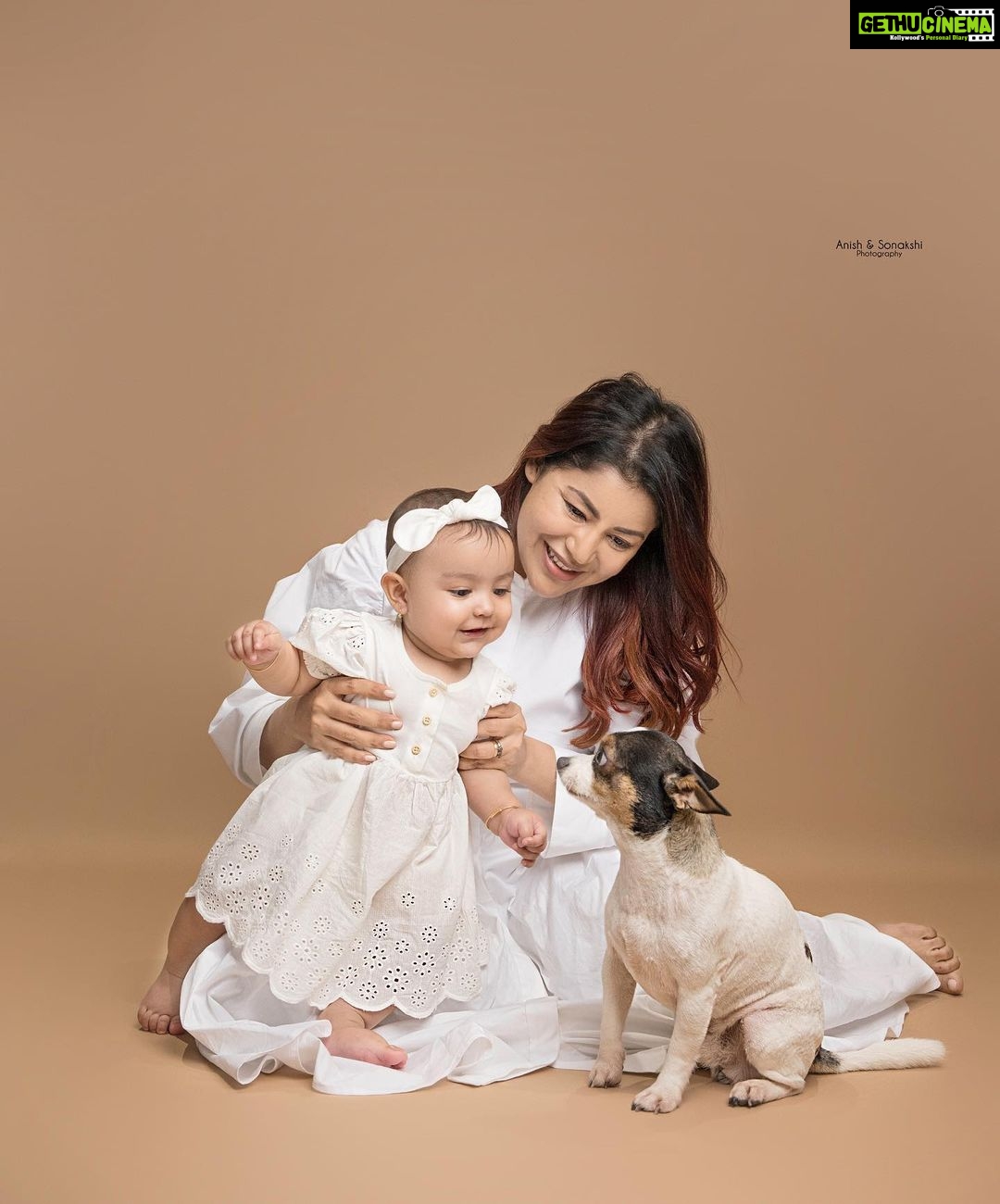 Debina Bonnerjee Instagram - Just the other day we clicked a few pictures for my babies… and the process was not as smooth as the pics looks.. but commendable effort by @anish_sonakshi.photography and yours truly ( you can figure out from my unkempt hair) And everything put together by @jeevitaoberoi