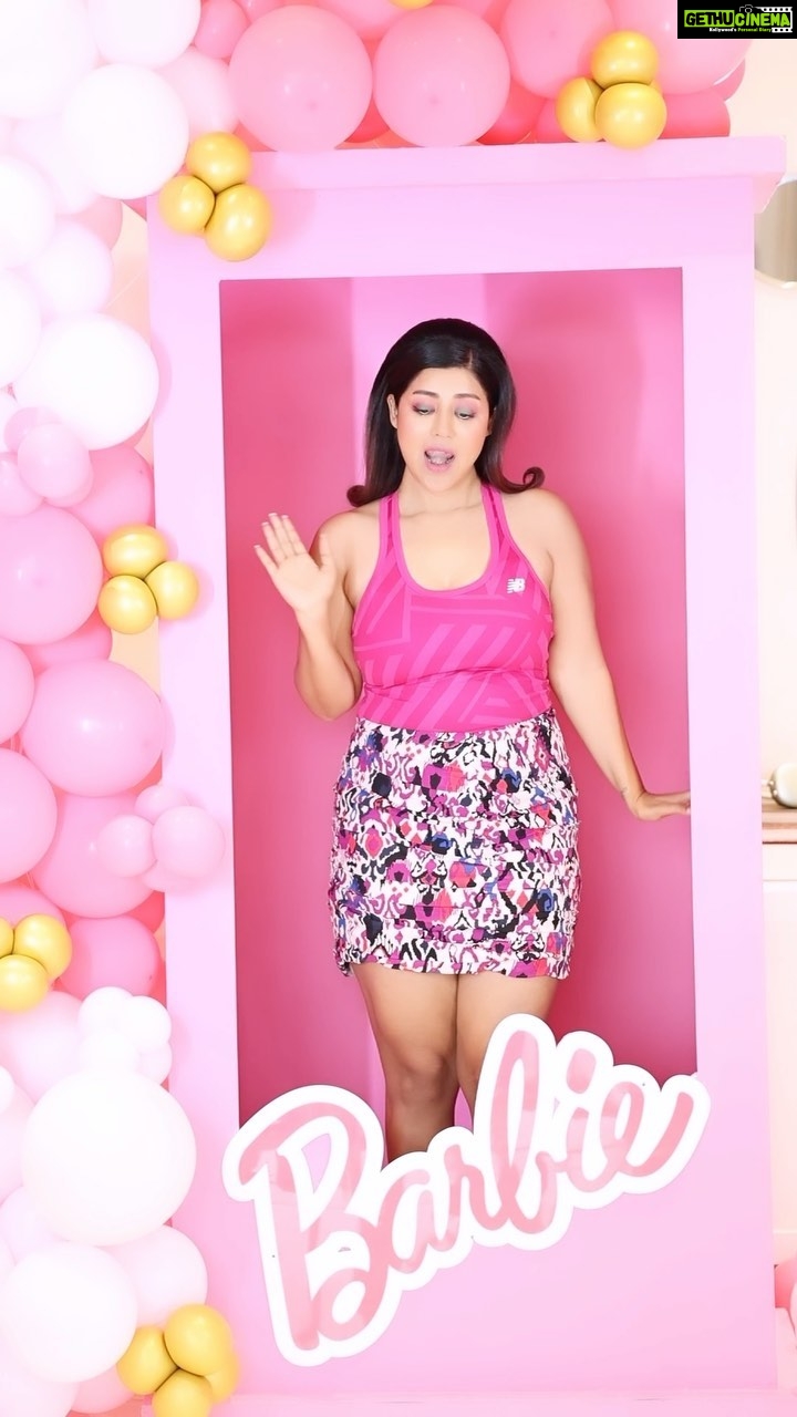 Debina Bonnerjee Instagram - For many young girls, Barbie has been their first doll to do fashion and dressing up and changing clothes.. For me it wasn’t so I took the chance to make most of it.. Hence.. Glamed myself with pink, the barbie way 😉🩷 Reel inspired by : @aboutritvi ✨ . . . #pink #love #barbie #debinabonnerjee