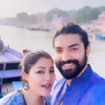Debina Bonnerjee Instagram - #RamSiyaRam 💙🧿 Just us making memories in our little world ✨ Reminder : To love, to shine and sing your heart out loud.. 🎶💙