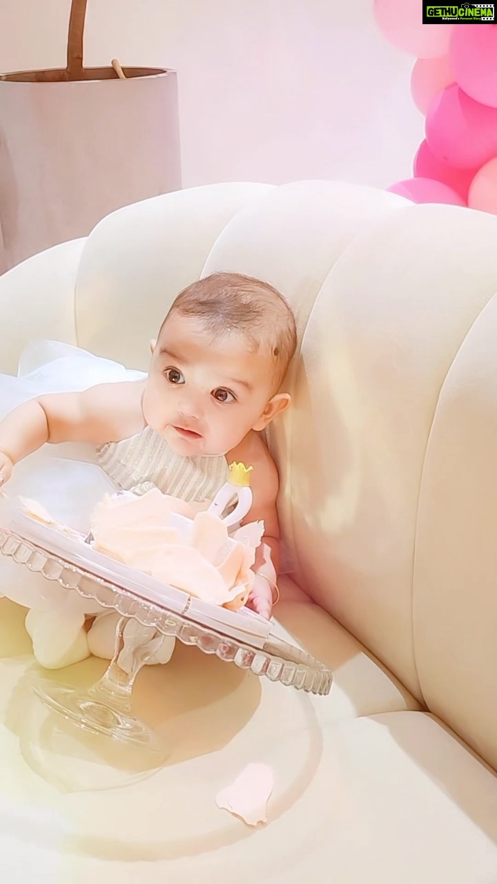 Debina Bonnerjee Instagram - Celebrated my @divishaadiva ‘s 1/2 bday. And stamped the day in our memory bank. Cos my baby girl all your firsts are our last. Don’t want to just let it pass . @lianna_choudhary @divishaadiva