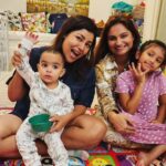 Debina Bonnerjee Instagram – Here we go… we have come a long way mumma .. and we still go strong 💪 
 Tried capturing from us to all of us….a few were missing though. Some blurred pictures to some clumsy poses makes the real us. @dimpy_g ( only love to you) keep inspiring with your simplicity ✨️ ❤️ Dubai, United Arab Emirates