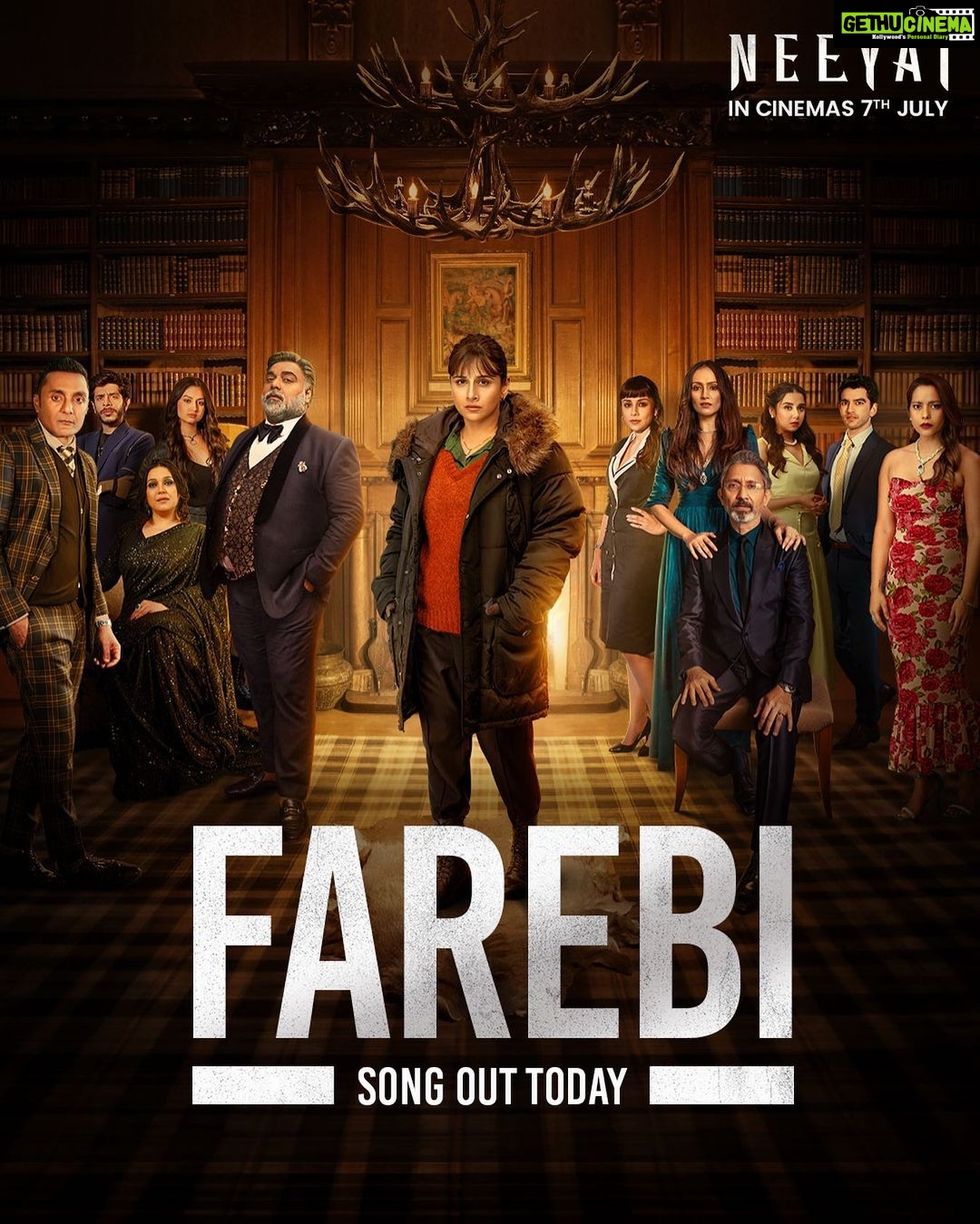 Dipannita Sharma Instagram - Tune in to the sound of mystery in 1 hour! #Farebi Song Out at 2 PM #Neeyat releases only in theatres on 7th July @balanvidya @directormenon @abundantiaent @ivikramix @primevideoin @tseries.official @tseriesfilms @mikey_mccleary @kausarmunir @Luceamma @baymusichousemumbai @jeremyfonseca7 @parthparekh003 @ishaankm @zoesiddharth @violinchops @iamramkapoor @rahulbose7 @neerajkabi @shahanagoswami @amupuri @niki_walia @shashank.arora @mostlysane @danesh.razvi @ishikaamehraa @madhav_deval
