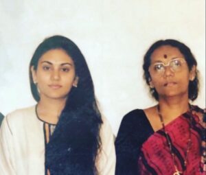 Dipika Chikhlia Instagram - Every day is your day since the day I was born ….gratitude for shaping me the way I am … I am your shadow knowing  or unknowingly I am becoming you …..strong and living on my terms ….you always said life is difficult but prayers will change even your destiny ,and to  never shy away from hard-work.🙏 

#mother#mothersday
