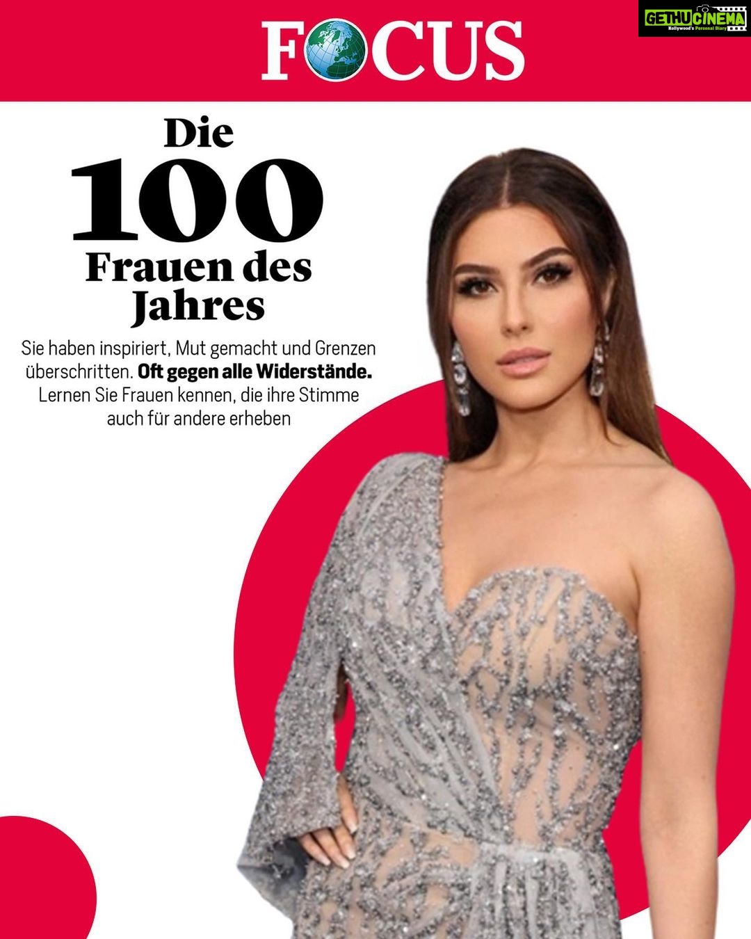 Elnaaz Norouzi Instagram - I am among Focus Magazine’s 100 Women of the year 2022 in Germany 💥 „They have inspired, encouraged and pushed boundaries. Often against all odds. Get to know the women who raise their voices for others. These are the women we should listen to.” WOW, I am truly honored and speechless. Growing up I always wanted to inspire people, Ive always believed in being courageous and fighting for what’s right. Getting such a huge acknowledgment makes my heart smile ❤️🥹 Danke @focus_magazin , ich fühle mich total geehrt und solche Anerkennungen geben noch mehr Energie für den weiteren Kampf. 🇩🇪 اسم من در لیست صد زن منتخب سال مجله ی فوکوس آلمان قرار گرفته. "آنها الهام بخش بودند، شجاعت بخشیدند و مرزها را جابجا کردند که اغلب برخلاف احتمالات بوده. زنانی را بشناسید که از صدای خود برای دیگران استفاده میکنند و زنانی هستند که ما باید به آنها گوش دهیم" این باعث افتخار منه و واقعا نمیدونم چی باید بگم. خیلی ممنونم از مجله فوکوس. همیشه دوست داشتم الهام بخش مردم باشم و باور داشتم که باید جسور بود و باید برای چیزی که حق است مبارزه کرد. گرفتن همچین تصدیق بزرگی باعث میشه قلب من لبخند بزنه ... 🥰 💚🕊❤️ #mahsaamini #100womenoftheyear #focusmagazin #germany #deutschland #powerfulwomen #opiran #iran #iranrevolution #womenlifefreedom #مهسا_امینی #زن_زندگی_آزادی