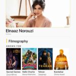 Elnaaz Norouzi Instagram – From being a part of the Most Popular Indian Web Series of all time in Sacred Games, to the latest release Kandahar, here’s looking at @iamelnaaz’s filmography through the years💛

🎬
Sacred Games | Netflix
Hello Charlie | Prime Video
Tehran | Apple TV
Kandahar | Prime Video