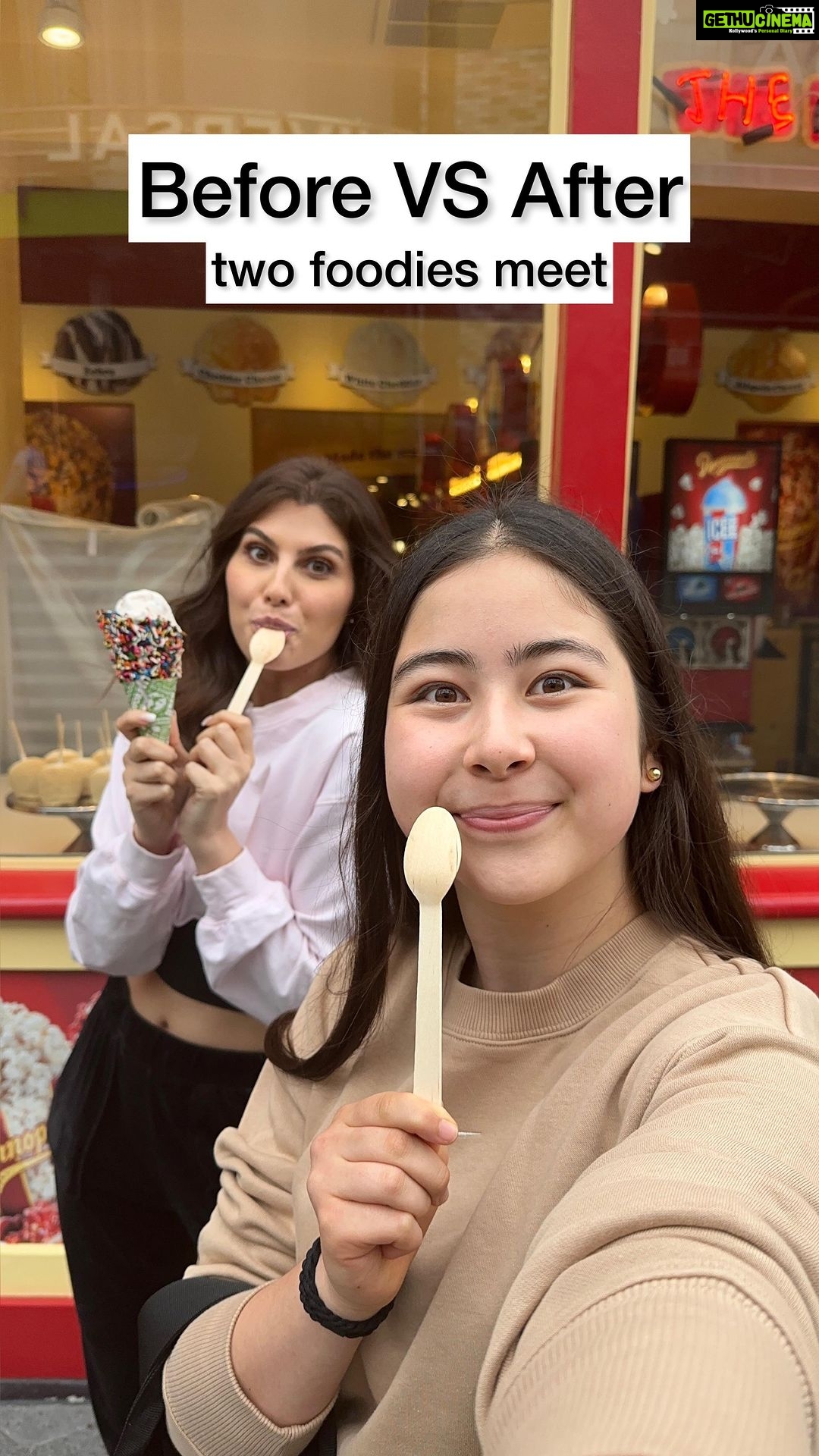 Elnaaz Norouzi Instagram - Who’s your other foodie?😂❤️ #sofimanassyan #elnaaznorouzi #funny #foodie Los Angeles, California