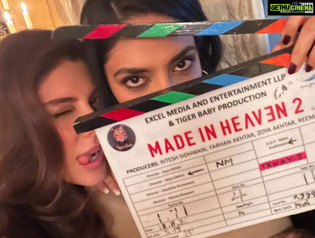 Elnaaz Norouzi Instagram - Made in Heaven 2 is all yours 🫶🏼 Look at these 3 Badass Women #LeilaShirazi ( my character ) #ZoyaAkhtar ( her boss lady self ❤️) and #TaraKhanna ( the beautiful @sobhitad ) from Episode 4 💥 Let me know how y’all liked it 👰🏻♀️ #MadeinHeaven #MadeinHeavenonPrime #bride #wedding #actor Nice, France
