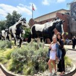 Elnaaz Norouzi Instagram - I don’t usually do touristy stuff… but when I’m in #Texas … I even sit on a Longhorn for pictures 😂 swipe to the last slide to see my reaction/scared face 🥲 Had an amazing day with my friends - some fantastic food and experienced everything we see in movies of what Texas looks like 😁🤘🏼 من معمولا ازین کارای توریستی انجام نمیدم ‌ولی وقتی میام تگزاس، حتی سوار گاومیش هم میشم که باهاش عکس بگیرم. 🤠 ورق بزنید تا تو اسلاید آخر قیافه وحشت زده منو ببینید 🥹 #dallas #usa #longhorns #tourist #funny The Fort Worth Historic Stockyards