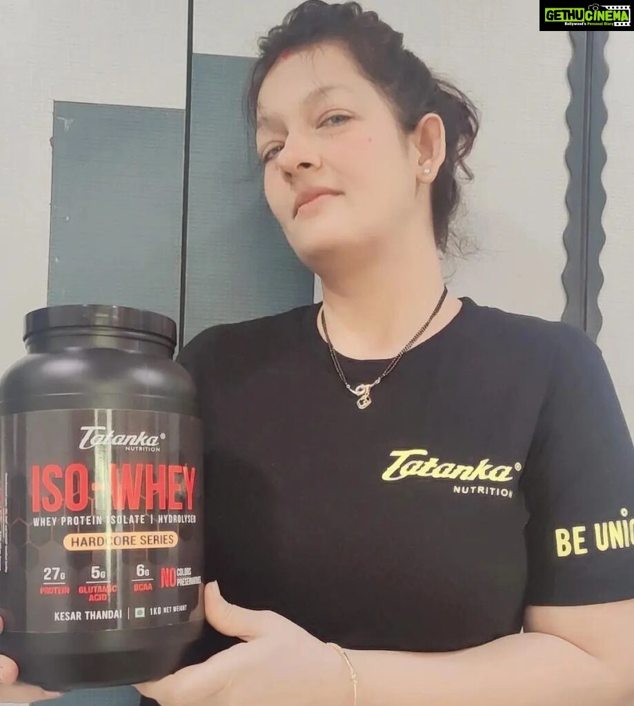 Falguni Rajani Instagram - Amazing Thandai flavour whey protein @tatankanutrition Awesome flavour & Smooth digestion. #stayfit #nutritionist #sportsnutrition #collabration #supplementstack #weightlifting #crossfit #workout