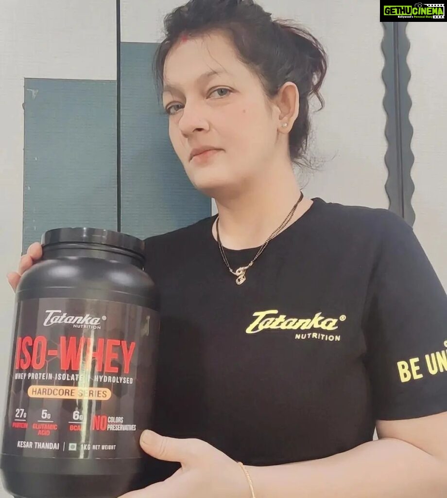 Falguni Rajani Instagram - Amazing Thandai flavour whey protein @tatankanutrition Awesome flavour & Smooth digestion. #stayfit #nutritionist #sportsnutrition #collabration #supplementstack #weightlifting #crossfit #workout
