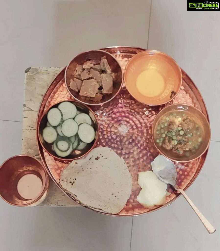 Falguni Rajani Instagram - Copper thali set by @indianartvilla #copperthali #copperglass #healthbenifits #art #trendingpost #viralpost