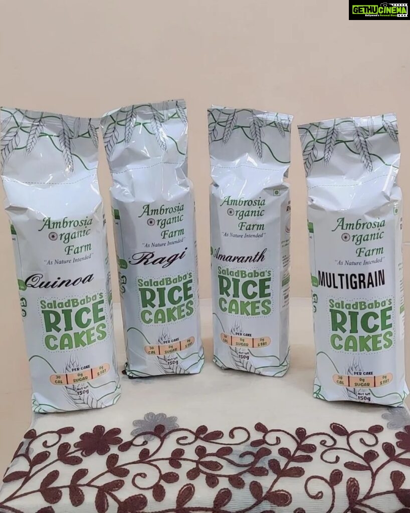 Falguni Rajani Instagram - Rice cakes by @ambrosiaorganicfarm Amaranth rice cake Quinoa rice cake Ragi rice cake Multigrain rice cake no preservatives,gluten free,sugar free #ricecakes #snack #guiltfreefood #protiensnack