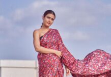 Fatima Sana Shaikh Instagram - 🌸🌸🌸 Saree @raw_mango 📸 @dieppj