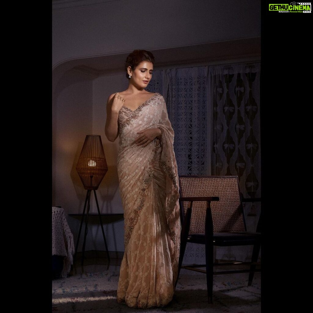 Fatima Sana Shaikh Instagram - :) Saree - @dollyjstudio Earrings- @maejewellery Ring - @esmecrystals Team credits- Styled by @akshitas11 with @khushi46 Hair and Makeup - @florianhurel Assisted by @bhaktilakhani Shot by @kerry_monteen