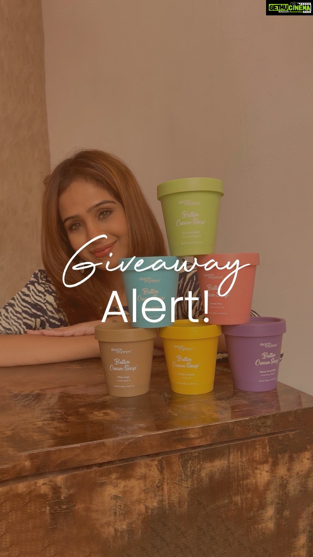 Fenil Umrigar Instagram - #GiveawayAlert 🎁 Get ready to lather, get ready to play With buttery goodness, it’s time to slay! 🥰 You stand a chance to win Earth Rhythm’s luxurious Butter Cream Soap! All you need to do is: 1. Like this post and follow @theearthrhythm 2. Tag 3-6 friends prompting them to follow the same. 3. While tagging your friends, let us know which variant of our Butter Cream Soap describes them best✨ Brownie points if you share this reel on your stories! 🤩 *Five lucky winners will stand a chance to win one of our Butter Cream Soaps. The winners will be announced on 15th June, 2023. 🥳 . . . . #newlaunch #guesstheproduct #giveaway #giveawayindia #giveawayalert #giveaways #earthrhythm #inclusivity #sustainability #efficacy