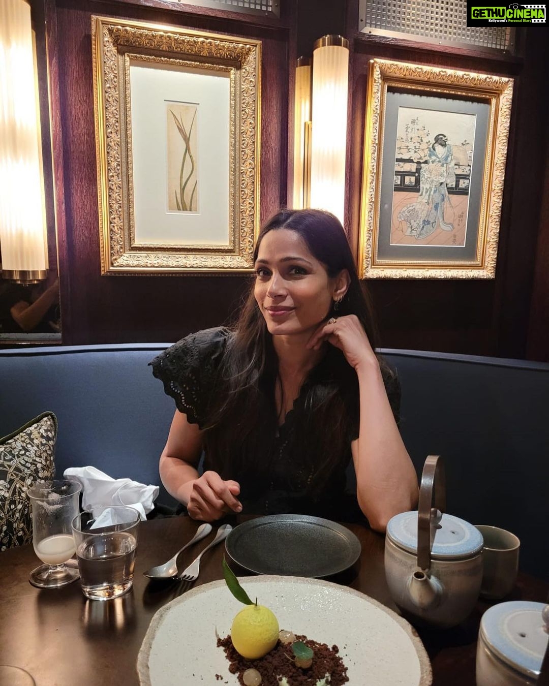 Freida Pinto Instagram - Are you team sweet or team savory? London, United Kingdom