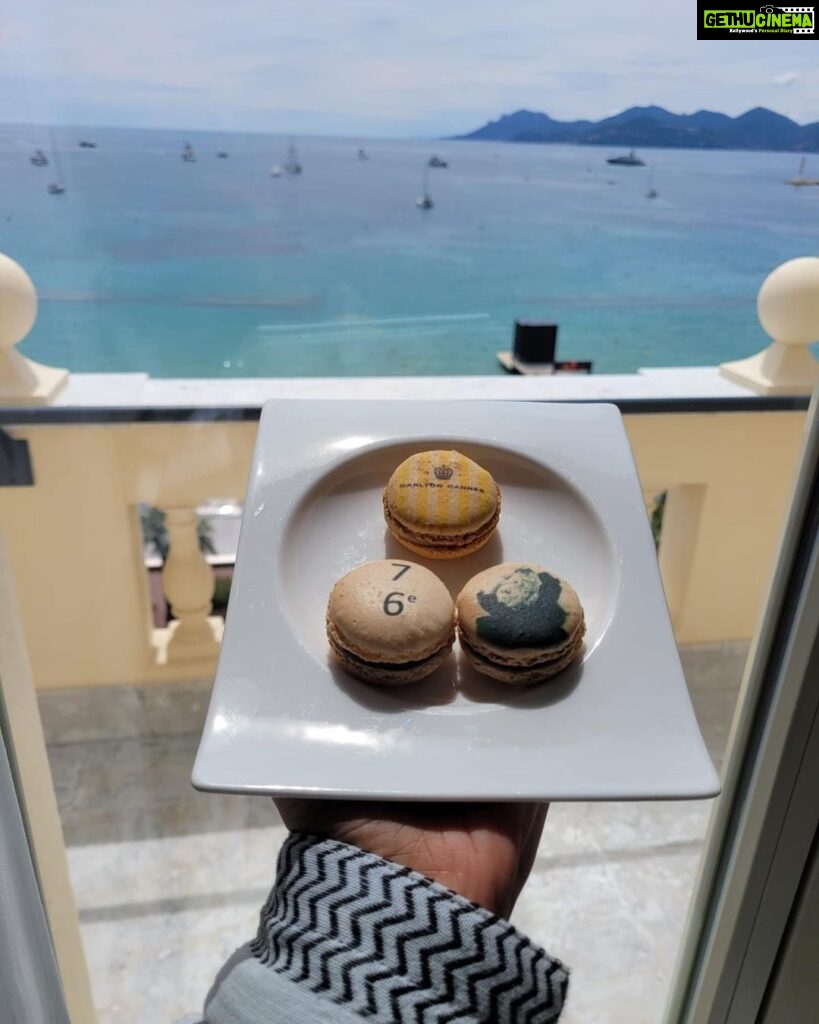 Freida Pinto Instagram - When in Cannes even the macaroons are extra! Cannes, Festival De Cannes