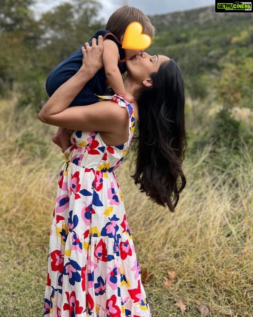 Freida Pinto Instagram - On October 28, my little Rumi-Ray turned 1! My instinct was to stay present and savour every minute of the feeling, celebrating and holding tight to the milestone. Celebrating the incredible growth Rumi has gone through, the adventures the three of us as a family have been through, and completing my first year of being a mother. We spent the weekend away with the family around the campfire. I tried my hand at baking a “smash cake” which turned out not to be very smash-able… but alas maybe next year I’ll give it another go. Rumi's gorgeous great-grandmother introduced us to Thoi Noi (a Vietnamese first birthday tradition), where little Rumi gleefully went straight for the tennis ball, tried his luck with the calculator, and pivoted to the ruler but decided on a computer mouse and calculator combo. Maybe that was his way of telling us - I have many interests and I am dynamic. I like that for Rumi. I was so grateful my wonderful sister @sharonfpinto (Rumi's godmother) and my parents were able to come from India to join us in celebrating. @preetidesai (also Rumi's godmother) kept us all in splits with her wicked sense of humour. @coryt wonderful parents, aunt, and cousins were all there to bless this lucky little boy who gets to boast of being part Indian, part American, and part Vietnamese. For the icing on the cake... Rumi and I got to romp around in our matching PJs (a tradition I will continue as long as he will let me). My heart is so content and I wanted to share a little piece of my happiness with all of you.